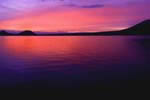 支笏湖、樽前の夜明け