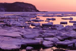 オホーツクの流氷、オシンコシン岬　暮色