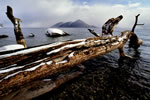 洞爺湖の風景、旭浦早春