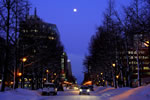 冬、札幌散歩、夕景