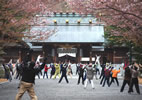 札幌の桜遊び、ラジオ体操
