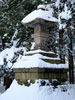 初雪、円山公園、雪灯篭