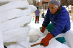 雪祭り 斜め撮り、経験豊か