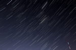 手稲山、凍る星空