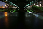 夜景札幌、後姿水穂橋