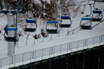 Ｗ杯女子スキー　大倉山の風景、リフト始動