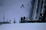 Ｗ杯女子スキー　大倉山の風景、テストジャンパー