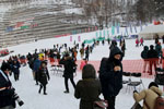 Ｗ杯女子スキー　大倉山の風景、寒賑わい