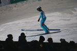 Ｗ杯女子スキー　大倉山の風景、着地は