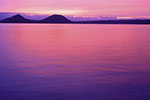 昇日の情景、支笏湖。2月。６時１７分