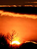 昇日の情景、滝野。2月。６時３９分