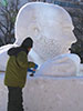 雪祭斜め撮り、山の手高校を見つめて