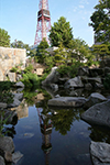 テレビ塔の見える風景、市役所庭園　２