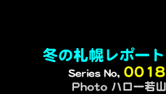 シリーズ番号18番　冬の札幌レポート